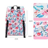 Flower Print Backpack Lightweight Anti-theft Computer Backpack