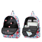 Flower Print Backpack Lightweight Anti-theft Computer Backpack