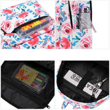 Flower Print Backpack Lightweight Anti-theft Computer Backpack