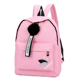 Leaf Print Backpack for College Students