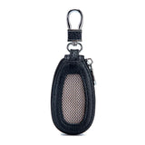 Men's Leather Car Key Holder Zipper Square Key Case