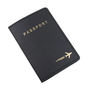 Couple Passport Cover Stamping Plane Travel Holder Wedding Gift