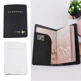Couple Passport Cover Stamping Plane Travel Holder Wedding Gift