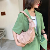 Women Shoulder Bag Pu Leather Handbags Solid Tote Bag