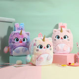 Girls Soft Cartoon Tie Dyed Kindergarten Kids School Bags Small