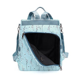 Floral Nylon Backpack for Ladies One-shoulder Student School Bag