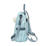 Floral Nylon Backpack for Ladies One-shoulder Student School Bag