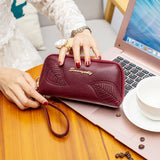 Retro Multi-card Pocket Wallet Zipper Women's Clutch Bag