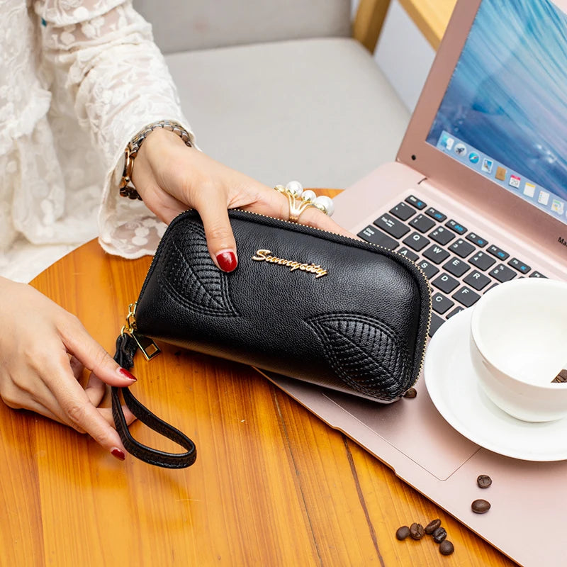 Retro Multi-card Pocket Wallet Zipper Women's Clutch Bag