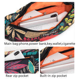 Leaf Print Waist Pack Bag For Men Women
