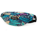 Leaf Print Waist Pack Bag For Men Women
