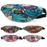 Leaf Print Waist Pack Bag For Men Women