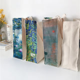 Large-capacity Art Canvas Shoulder Bag Oil Painting Printing