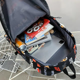 Letter Harbor Style Backpack Large Capacity Schoolbags