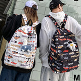 Letter Harbor Style Backpack Large Capacity Schoolbags