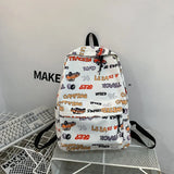 Letter Harbor Style Backpack Large Capacity Schoolbags