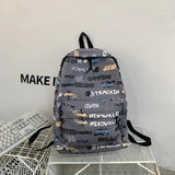 Letter Harbor Style Backpack Large Capacity Schoolbags