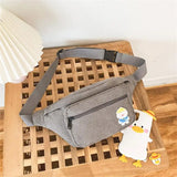 Corduroy Soft Doll Bag with Zipper Pocket and Phone Bag