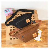 Corduroy Soft Doll Bag with Zipper Pocket and Phone Bag