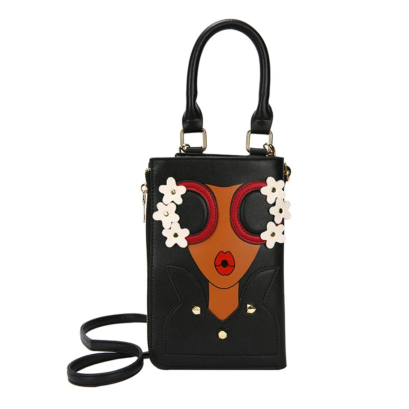 Sexy Woman Pattern Earrings Totes Ladies Shoulder Bag