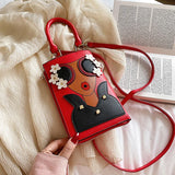 Sexy Woman Pattern Earrings Totes Ladies Shoulder Bag