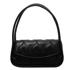 Vintage Shoulder Handbag Retro Baguet Heart Pattern Clutches