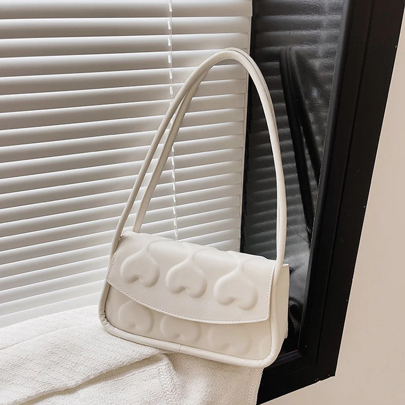 Vintage Heart Pattern Clutches Retro Handbag