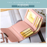 Small Wallet Female Short Foldable Student Mini Wallet for Women