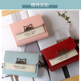 Small Wallet Female Short Foldable Student Mini Wallet for Women