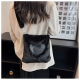 Fashionable Wool One Shoulder Messenger Bag for Women