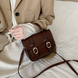 Vintage Flap Lock Classic Women Bags Leather Shoulder Bags