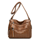 High Leather Travel Shoulder Bag Large Capacity Women Bags