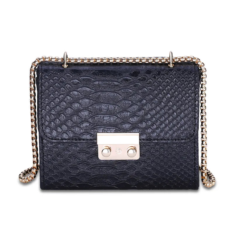 Women Hasp Flap Shoulder&Crossbody Bags PU Leather Lock Handbags
