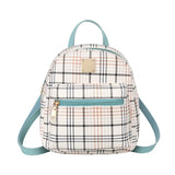 Grid Pattern PU Leather Backpack for Women