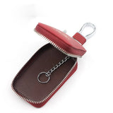 Women's Outdoor Leather Zipper Key Case Wallet