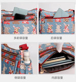 Rabbit Elephant Letters Print Shoulder Bags Tote Travel Backpack