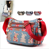 Rabbit Elephant Letters Print Shoulder Bags Tote Travel Backpack