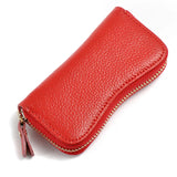 Leather Key Wallets Organizer Bag Keychain Coins Case Zipper Key Pouch