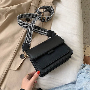 Suede Leather Crossbody Bags for Women with Wide Shoulder Straps