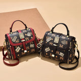 Portable Retro High-capacity Handbag for Women