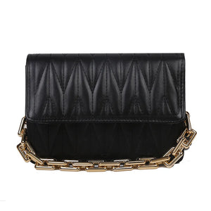 Summer Casual Chain Crossbody Bag Women Shoulder Handbag PU Leather Messenger