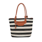 Summer Striped Shoulder Bag Big Beach Casual Straw Bag Ladies Tote