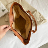 Summer Striped Shoulder Bag Big Beach Casual Straw Bag Ladies Tote
