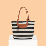 Summer Striped Shoulder Bag Big Beach Casual Straw Bag Ladies Tote