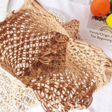Summer Woven Beach Bag Women Mesh Rope Weaving Reticulate Hollow Straw Bag