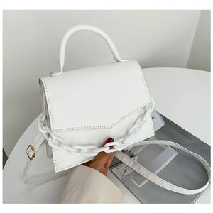 Summer Leather Shoulder Bag Chain Clutch - Small Handbag for Women