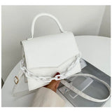 Summer Leather Shoulder Bag Chain Clutch - Small Handbag for Women