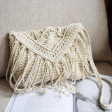 Women's Straw Tassel Beach Bag Rattan Crossbody Shoulder Bag