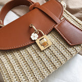 Straw Beach Weave Bag Crossbody Messenger Clutch Purse