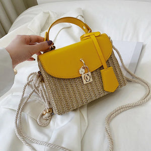 Straw Beach Weave Bag Crossbody Messenger Clutch Purse